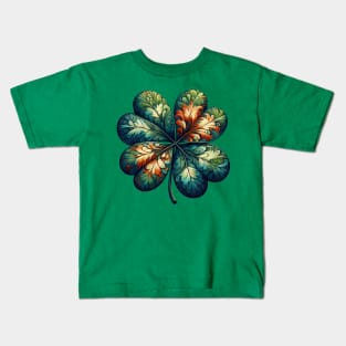 Artful Clover Leaves Kids T-Shirt